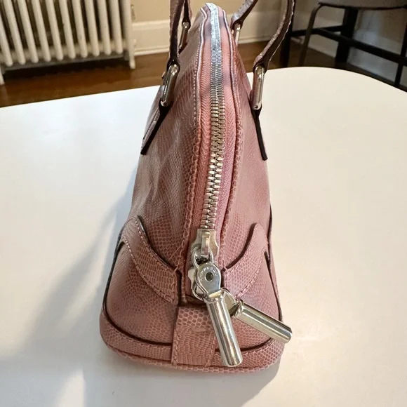 Burberry Pink Leather Shoulder Bag Vintage - Picture 2 of 11